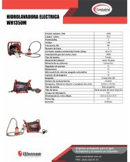 HIDROLAVADORA ELECTRICA WARRIOR WH1350M