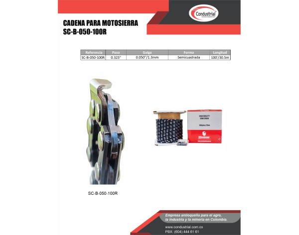 CADENA MOTOSIERRA - WARRIOR - SC-B-050-100R