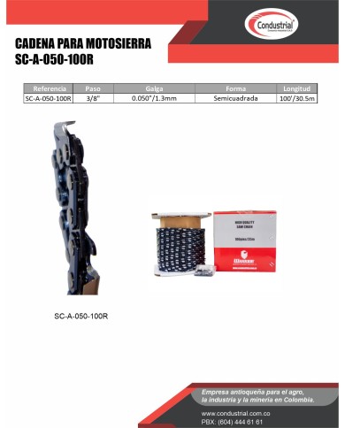 CADENA MOTOSIERRA - WARRIOR - SC-A-050-100R