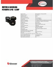 Motor WARRIOR GASOLINA ZS168FB-3/4