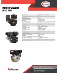 MOTOR A GASOLINA  - 9HP - WARRIOR - FC177F
