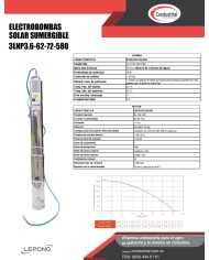 ELECTROBOMBA SOLAR SUMERGIBLE 3LNP3.6-62-72-580