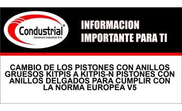 CAMBIO DE LOS PISTONES CON ANILLOS GRUESOS KITPIS A KITPIS-N PISTONES...